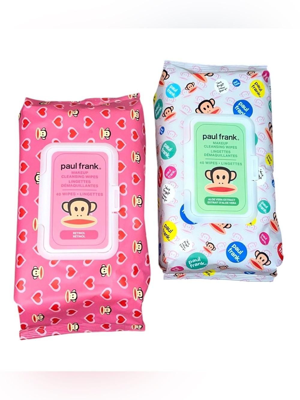Paul Frank Kids Cleansing Wipes Duo - Pink & White Packs
